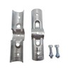 180 Degree Structural Pipe Connector, 1" Stainless Steel Rail Clamps,