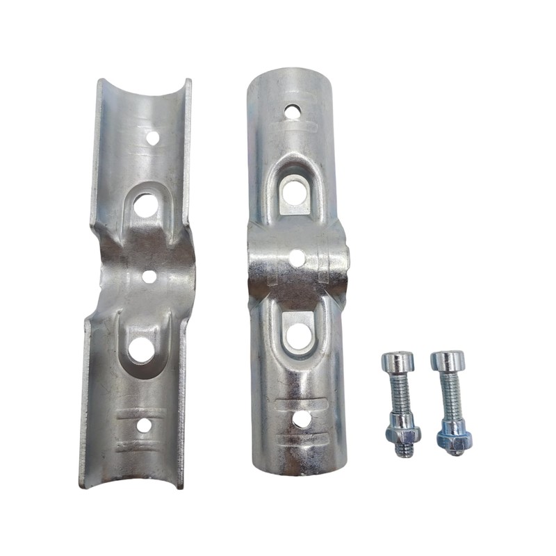 180 Degree Structural Pipe Connector, 1" Stainless Steel Rail Clamps,