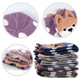 Ambielly - Calcetines de algodón para mujer con diseño de animales coloridos, Perros de 5 puntos, 5-8