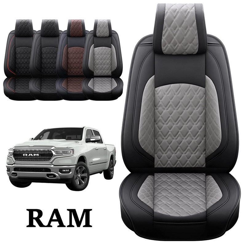 JOJOBAY Car Seat Covers for Dodge Ram 2 Pcs Front,Fit