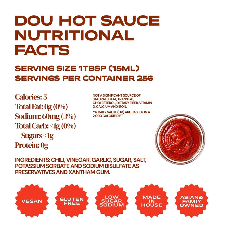 DOU by Uncle Chen Hot Sauce - Naturally Red, Fresh