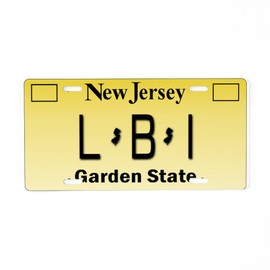 CafePress LBI NJ Tag Giftware Aluminum License Plate, Front License Plate, Vanity Tag