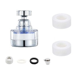 360° Rotating Faucet Filter for Kitchen and Bathroom - Remove Heavy Metals and Hard Water With 2 Replaceable Filter Elements