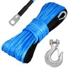 1/4" 50ft Winch Rope Kit, 7700LBs Tow Cable Rope, with