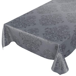 Anro Oilcloth Tablecloth, Oilcloth Wax Tablecloth, Tendril Pattern, 120 x 140cm