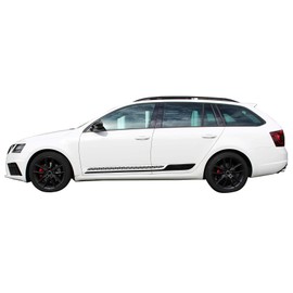 Side Stripes Sticker Film Decorative Racing Stripes (Black Gloss, Without Type Designation D076)