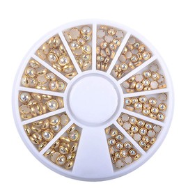 S.A.V.I 1 Pc. DIY 3D Nail Art Manicure Decoration Wheel Acrylic Crystal Glitter Rhinestones - 12 Styles (89), Multicolor, 4 g