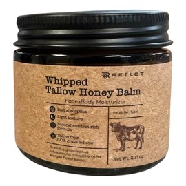 RELLET Beef Tallow and Honey Balm for Skin : Grass Fed Whipped Beef Tallow With Honey