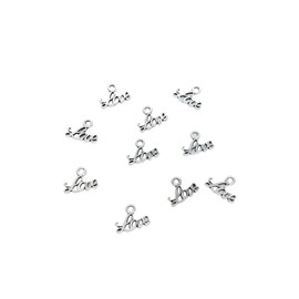 Unbranded Lot of 10 love charms, jewelry making supplies, diy jewelry