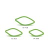 Decora 0803027 Cutter Set of 3 Long Leaf Plastic Green