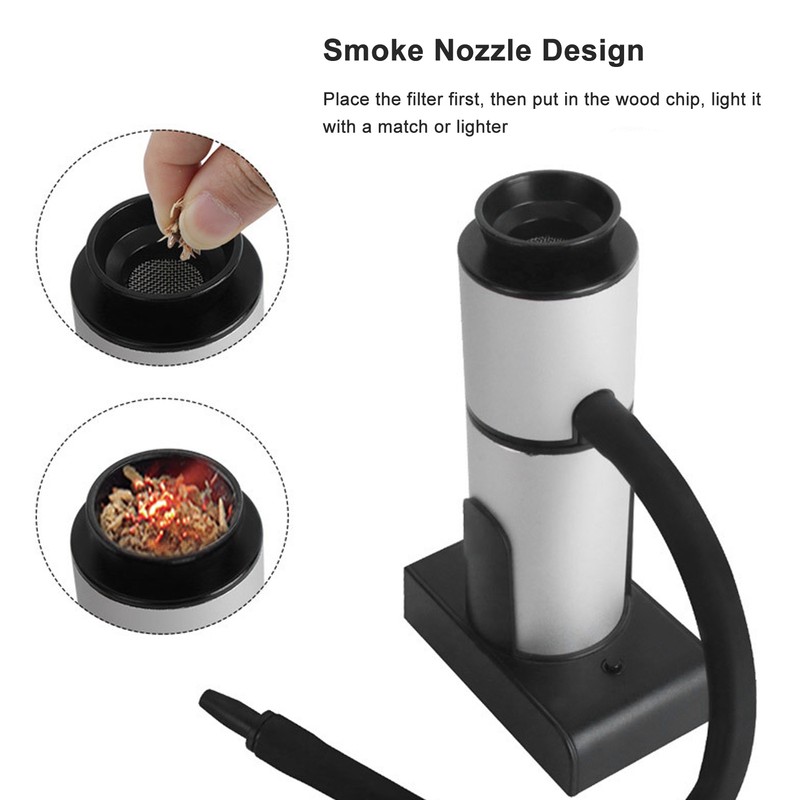 Portable Cocktail Smoker Handheld Smoking Machine Food Drinks Meat Nut