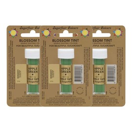 3 x Sugarflair Apple Green Edible Blossom Tint Food Colour Colouring Dust Powder