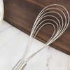Xzhixiao 2 Pieces Flat Wire Egg Whisk Stainless Steel Egg