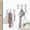 Qiuzido 4 Pack Coat Hooks for Hanging - Silver Self