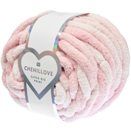 Chenillove Super Big Print - Super Thick Chenille Yarn, 300g/36m (Pink - 002)
