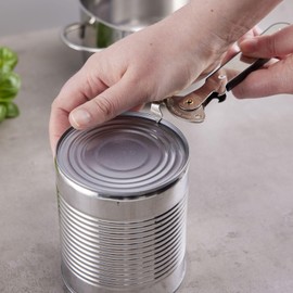 Westmark Hebeldosenöffner Columbus – Schmaler Dosenöffner mit Kapselheber ideal zum Öffnen von Konservendosen und Flaschen – Silber, 1025227N