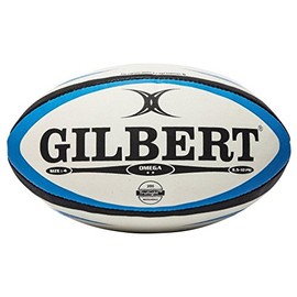 Gilbert Omega Match Rugby Ball - White - Size 4
