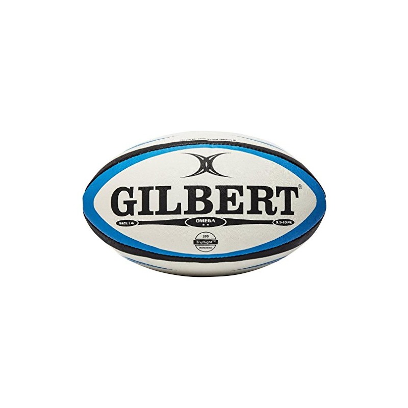 Gilbert Omega Match Rugby Ball - White - Size 4