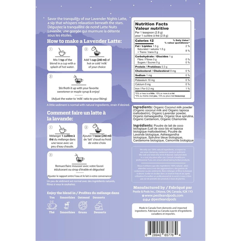 PESTLE & PODS PESTLE & PODS Lavender Nights Superfood Latte