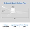 Hbinzar 52 Inch Ceiling Fan with Light and Remote, Indoor