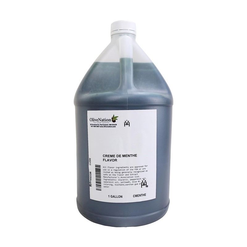 OliveNation Creme de Menthe Flavor, Non Alcoholic Sugar Free Green