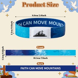 EYxsaxenk NFC Bible Verse Bracelets - 16Pcs Colorful Daily Bible Verse Nfc Bracelet Religious Inspirational Christian Friendship Accessory for Men Women Adult Teen Birthday Jewelry Gift Party Supplies