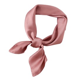 Good 27.6 x 27.6 inches (70 x 70 cm), Simple, Large Scarf, Women's, Plain, Neckerchief, Square, Office Scarf, Stylish, Bag Decoration, Gift, pink c