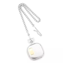 Charles Hubert Gold-plated Two-tone Chrome Square Pocket Watch