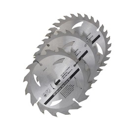 Dapetz ® TCT Circular Saw Blade 3pcs Set 16, 24, 30 Teeth 135mm x 12.7mm - Compatible with Bosch, Makita, Dewalt & More, Wood Cutter Blades for Hardwood, Softwood & Composites