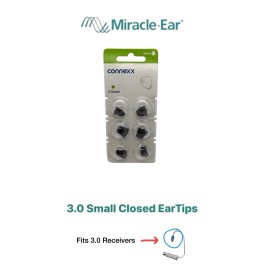 Miracle-Ear 3.0 Sleeves/Eartips Latest Generation Size Small Closed (6 pack)
