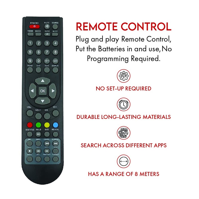 Replacement TV Remote Control For Evotel ELCD3210USB