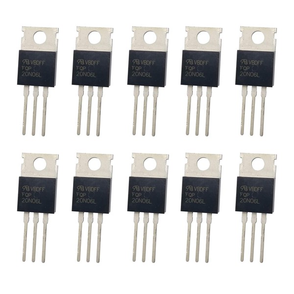 HUABAN 10pcs FQP20N06L TO-220 20A 60V N Channel Power MOSFET