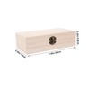 Ciieeo Unfinished Wooden Box with Hinged Lid Sturdy Wooden Keepsake