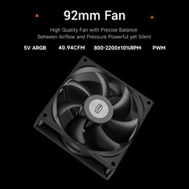 PCCOOLER CPS R400 Air CPU Cooler, 4 Next-Gen Heatpipes Air Cooler, Hydraulic Bearing 2200RPM High Pressure 92mm Fan, 180W TDP CPU Air Cooler,for AMD AM4/AM5/Intel LGA 115X/1200/1700/18XX Black