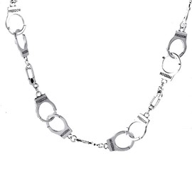 Handcuffs Choker Necklace Harajuku Handcuff Infinity Interlocking Circle Collar Statement Necklace for Women Men Punk Jewelry