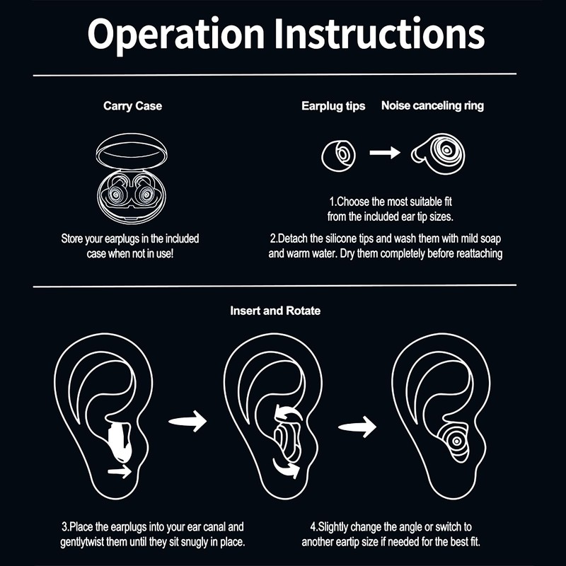 Avoxins Ear Plugs for Sleeping Earplugs for Concerts Noise Cancelling
