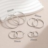RoseJeopal 925 Sterling Silver Big Flat Hoop Earrings for Women