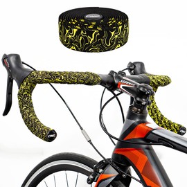 Chooee Road Bike Handlebar Tape,2PCS Bicycle Bar tape,Yellow.