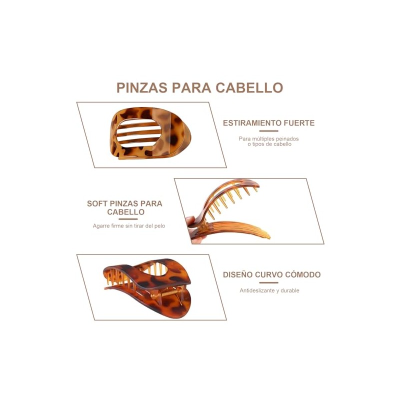 Pinzas para Cabello, Horquillas Planas para Cabello, Broches para Cabello