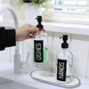 JASAI 2Pack 18OZ Glass Soap Dispenser with Black Stainless Steel