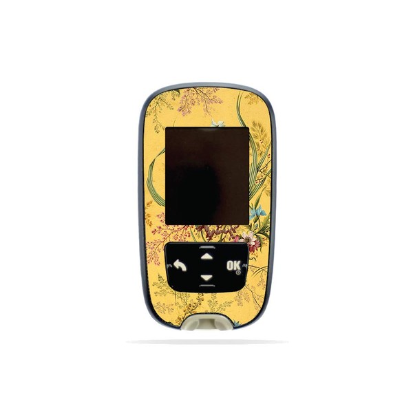 MightySkins Skin Compatible with Accu-Chek Guide - Yellow Marble End