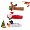 Hohopeti Christmas Storage 3 Pack Iridescent Snowman Refrigerator Handle Covers