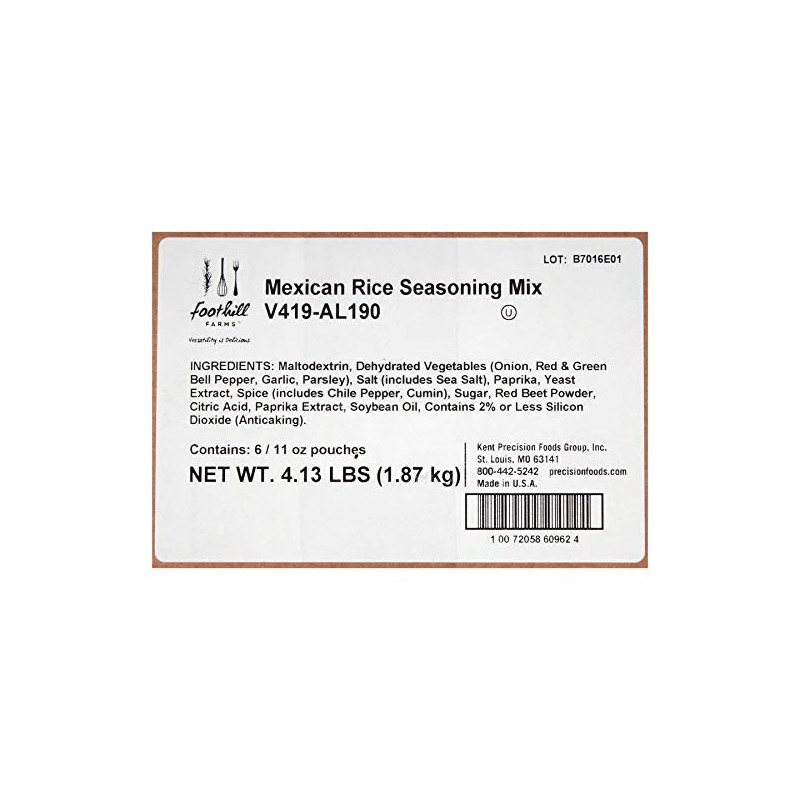 Foothill Farms Mexican Rice Seasoning Mix, 11 Oz Bag (Pack