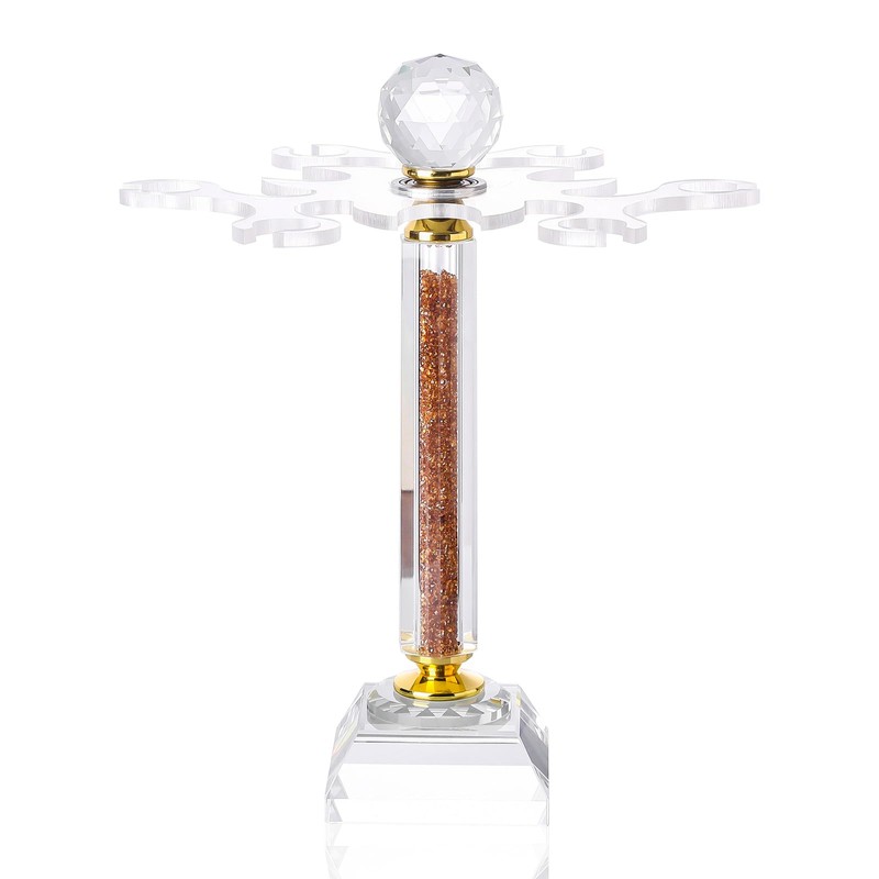 Hanjue Crystal Glass Stemware Rack, Rotates to Hold 6 Wine