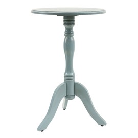 Decor Therapy Simplify Pedestal Accent Table, Antique Arctic Blue
