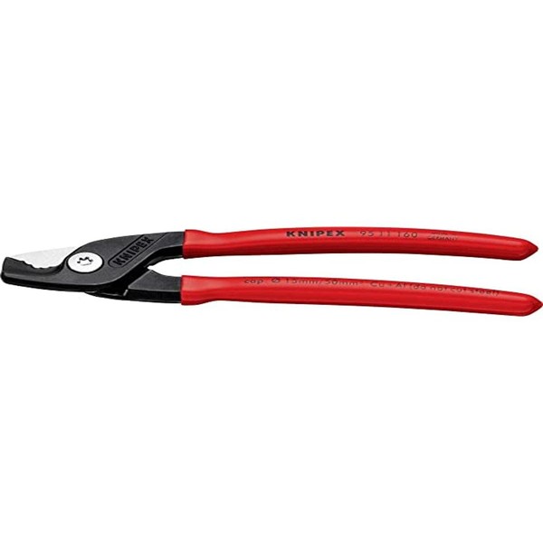 Knipex StepCut Cable Shears burnished, plastic coated 160 mm 95 11 160