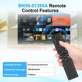 Replacement Remote Control for S-Sung TV Remote Control, BN59-01385A Replacement Remote Control with 4 Abbreviations, Universal Remote Control for All S-Sung Frame-Smart TV Remote Controls (NO Voice)