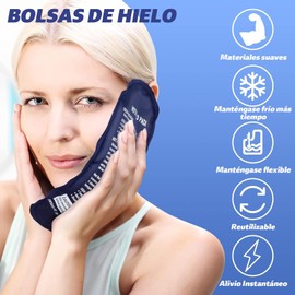 Compresas de Gel Frio,4 Piezas Reutilizable Compresas Frio Calor Gel,Paquete de Hielo Deportivo para Alivio de Dolor en Muscular, Articulaciones y Lesiones,Compresa de Gel Impermeable(18.5cm×9.5cm）