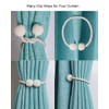 Pinowu Magnetic Curtain Tiebacks Convenient Drape Tie Backs (2 Pack)