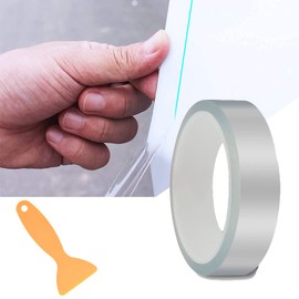 Car Door Edge Protector Clear Universal Door Sill Guard，Car Door Trim Edge Guard Protection Film with Install Tool Fits for Most Car (1.2In x 33Ft, Transparent)